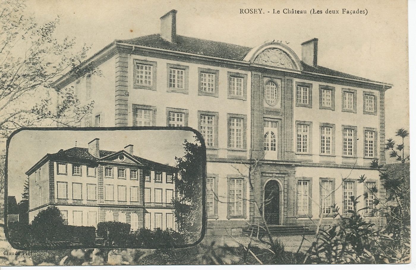 Rosey. Le château (les deux façades).