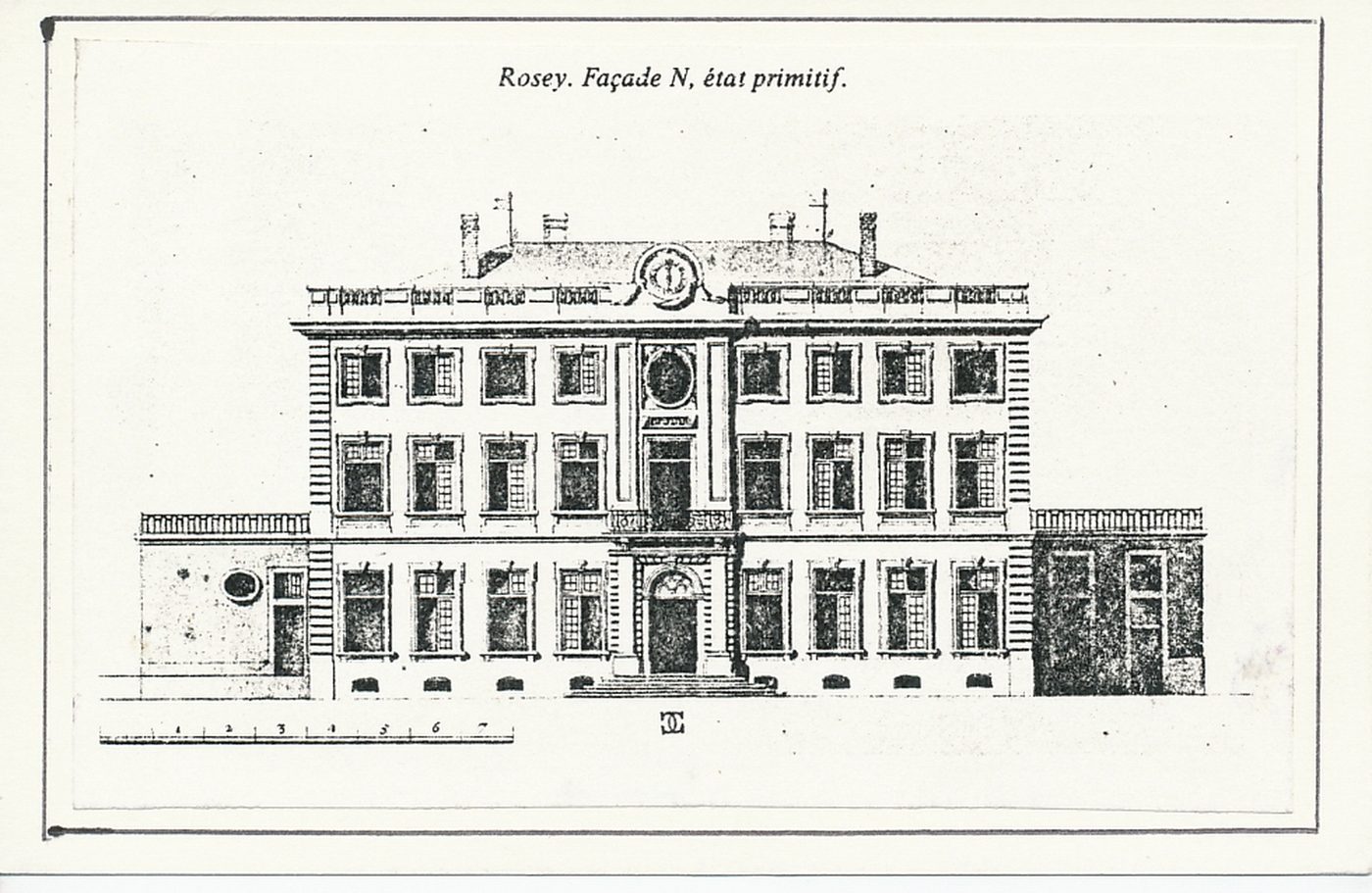 Rosey. Façade N, état primitif.