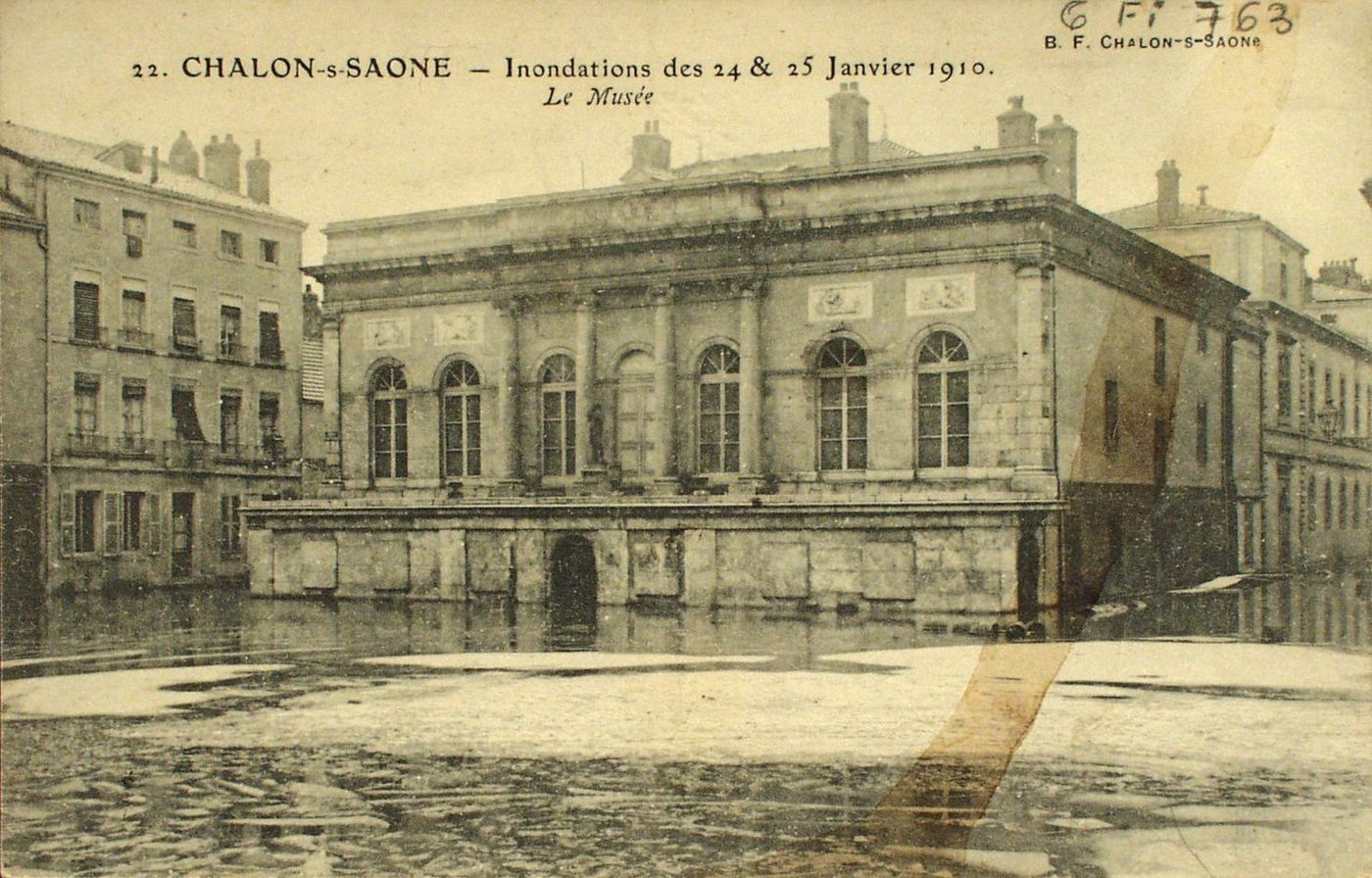 Chalon-sur-Saône. Inondations des 24 et 25 janvier 1910. Le musée.