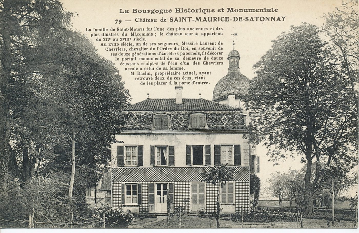La Bourgogne historique et monumentale. Château de Saint-Maurice-de-Satonnay.