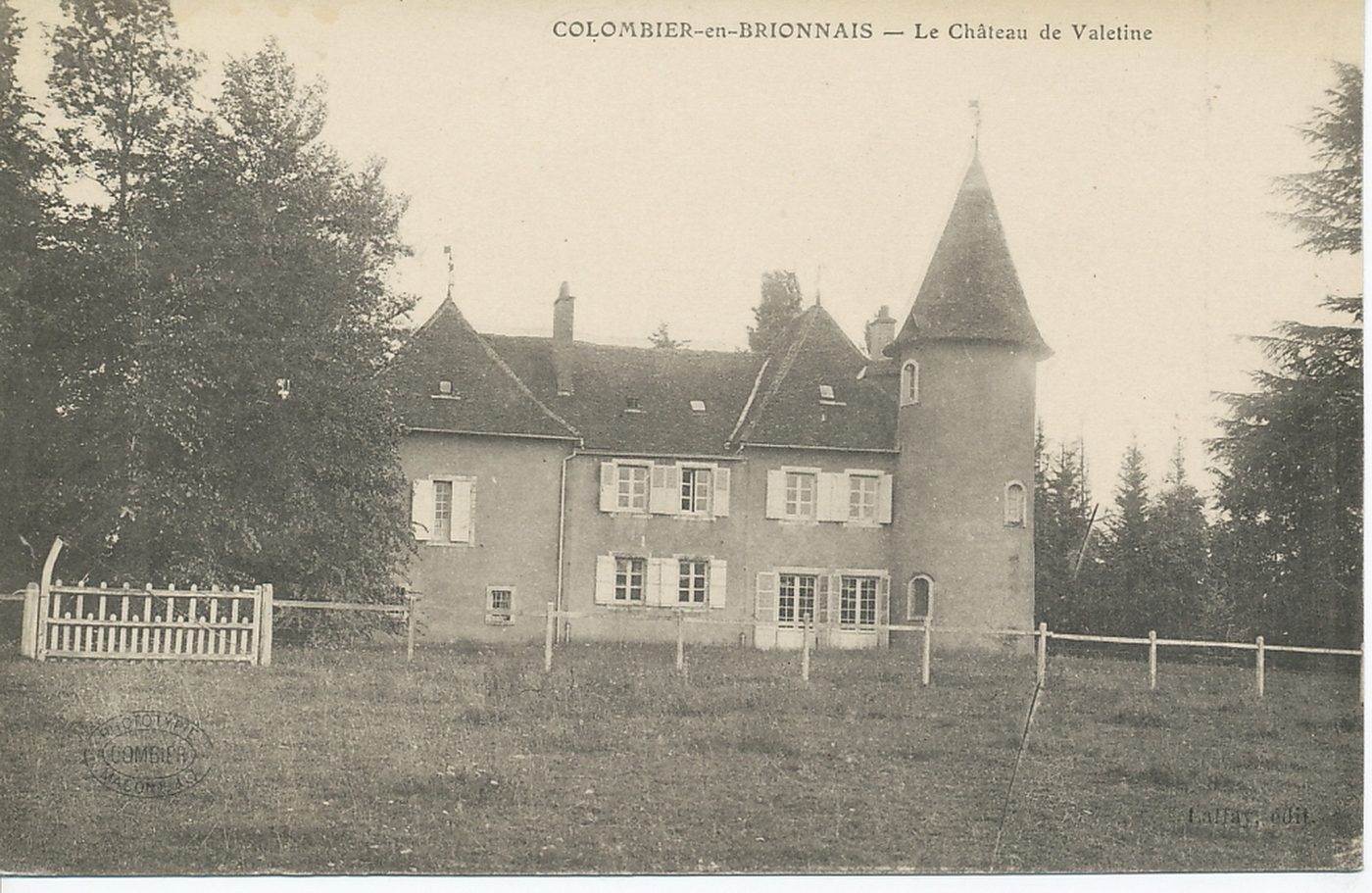 Colombier-en-Brionnais. Le château de Valetine.