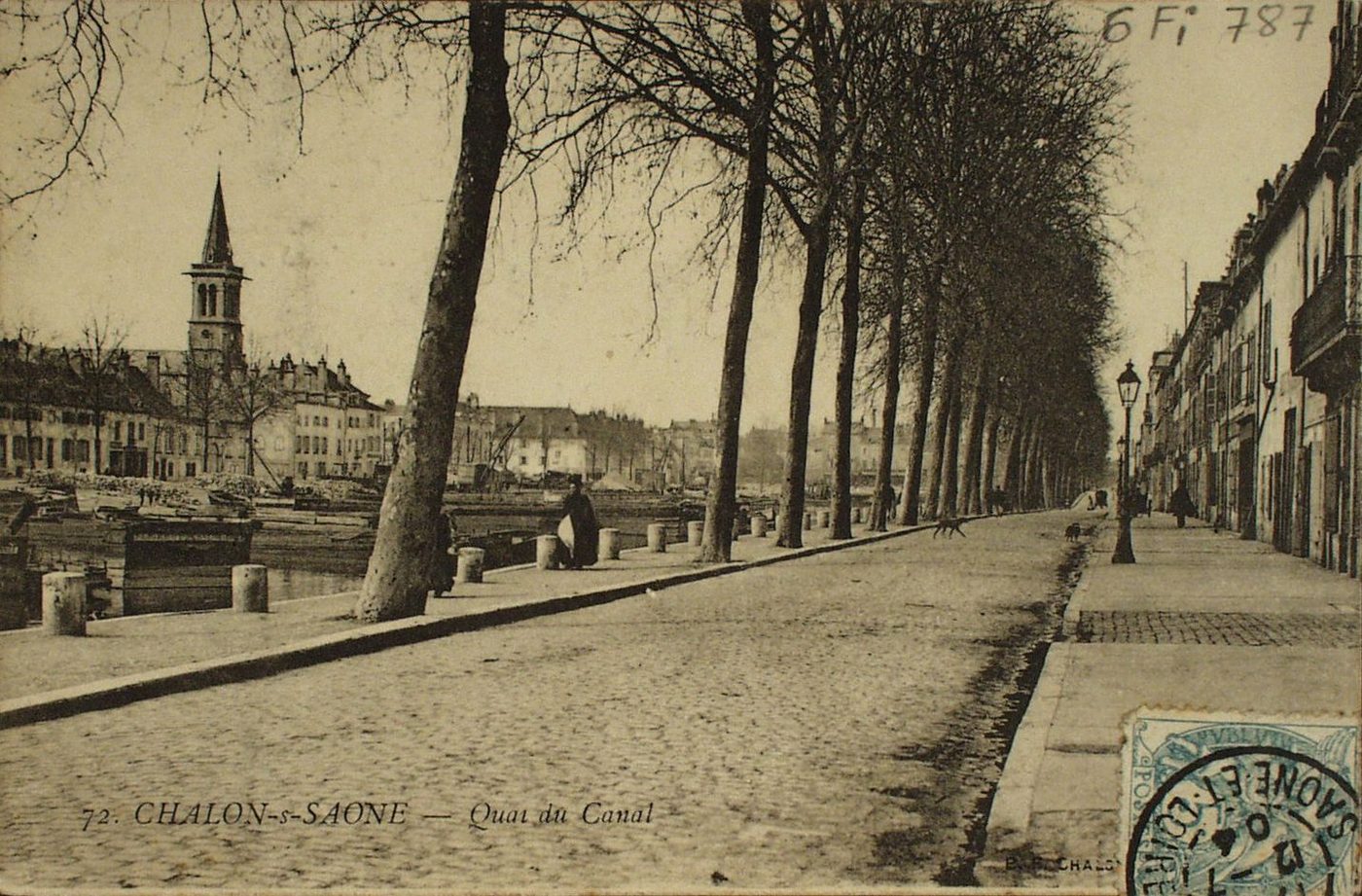 Chalon-sur-Saône. Quai du Canal.