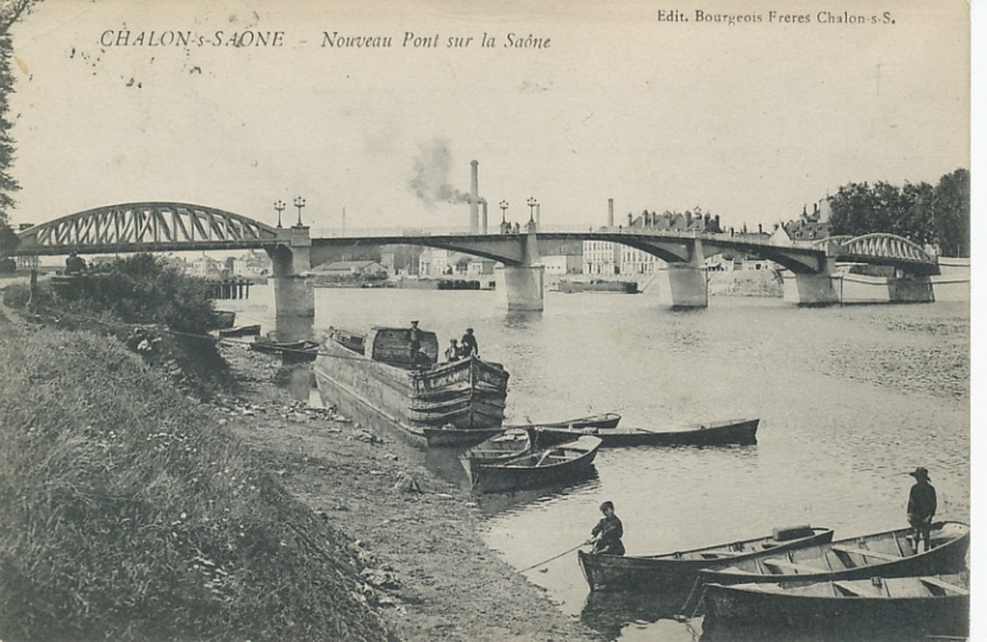 Chalon-sur-Saône. Nouveau pont sur la Saône.