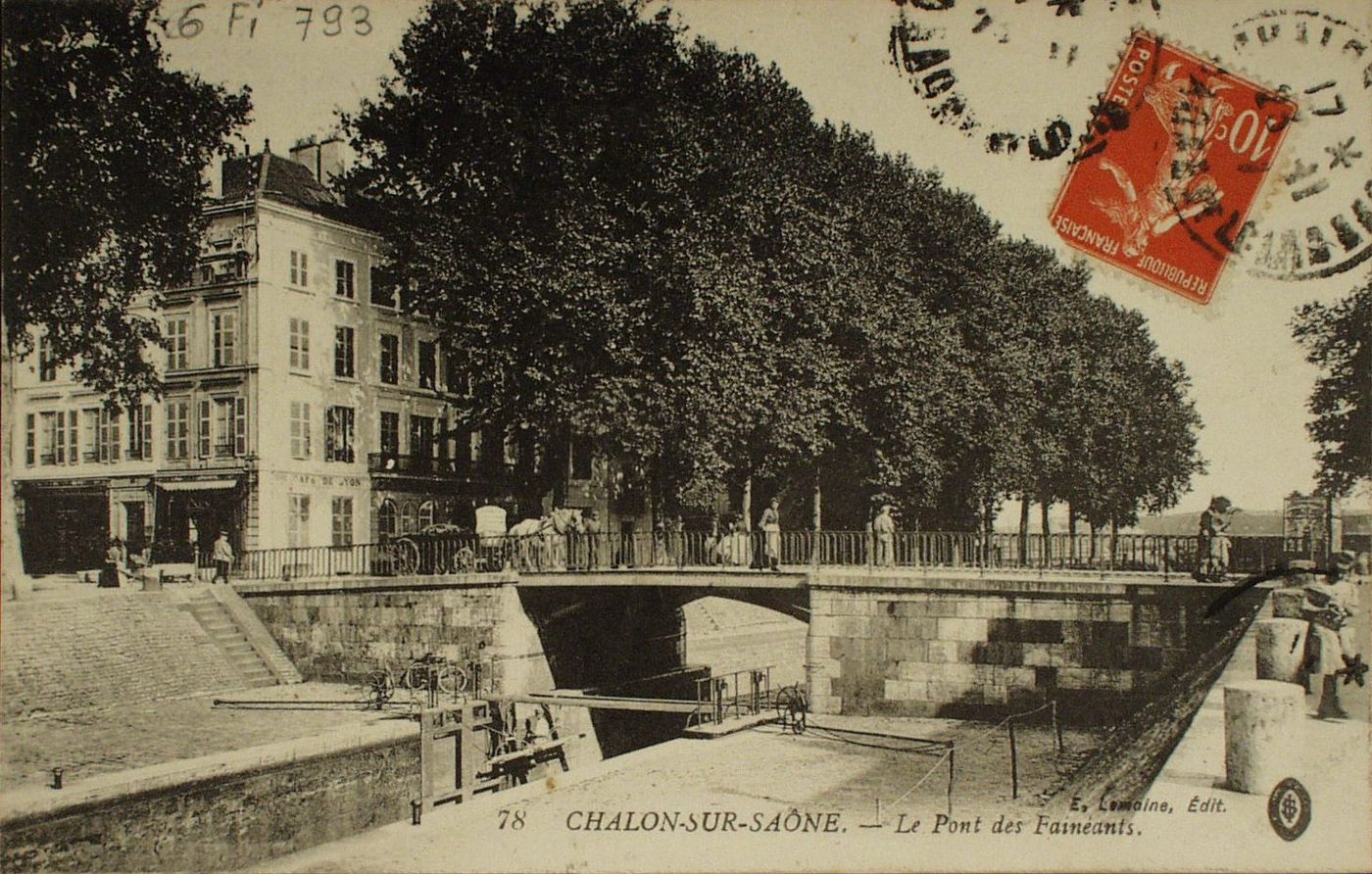 Chalon-sur-Saône. Le pont des Fainéants.