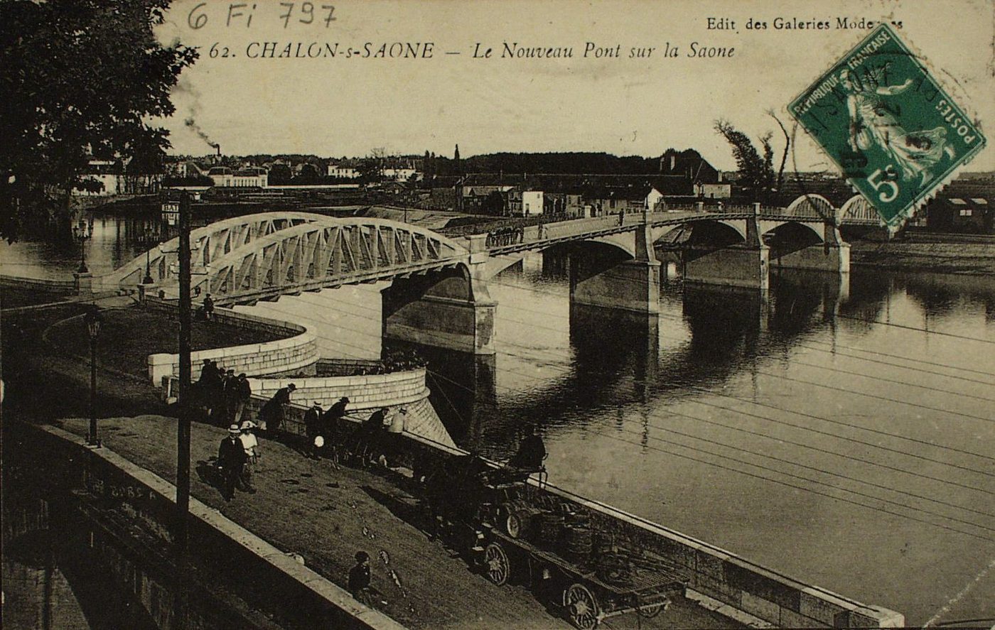 Chalon-sur-Saône. Le nouveau pont sur la Saône.