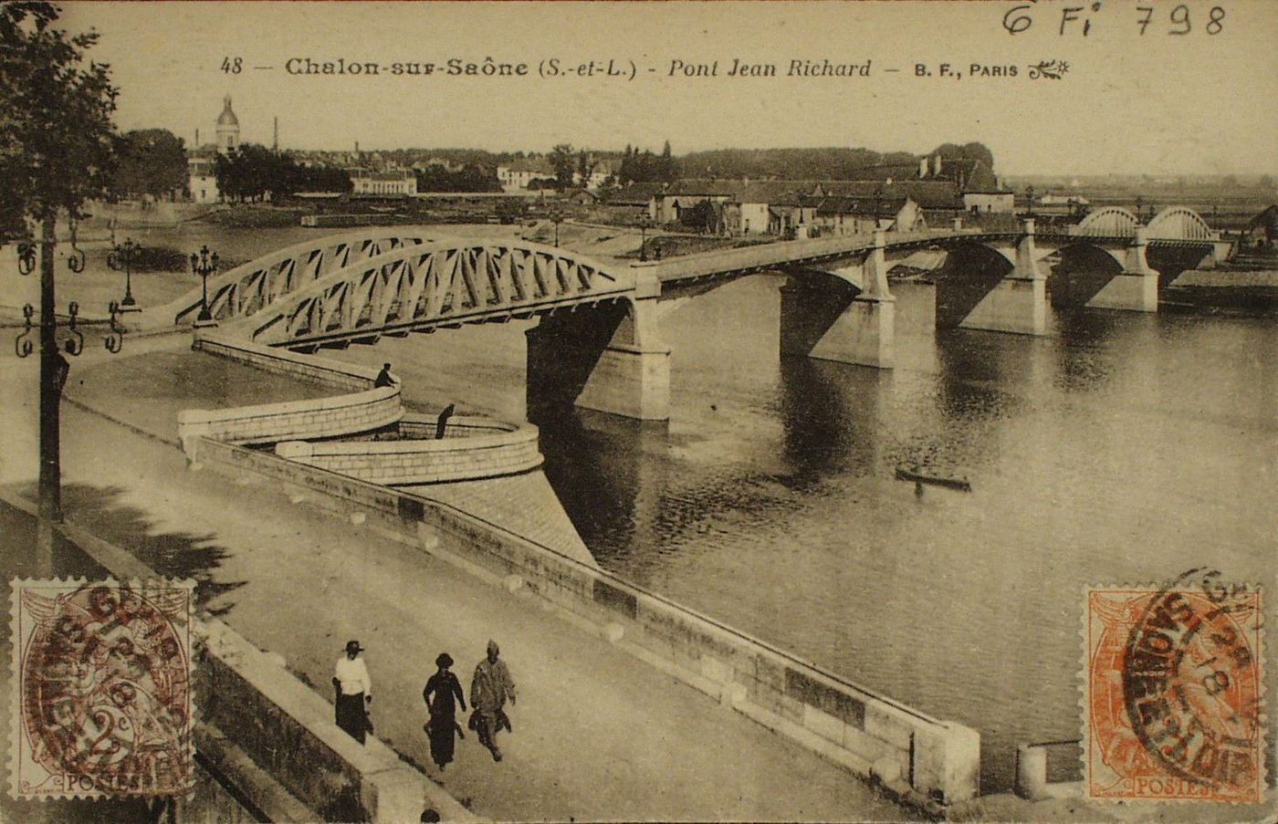 Chalon-sur-Saône. Le nouveau pont sur la Saône, le pont Jean-Richard.