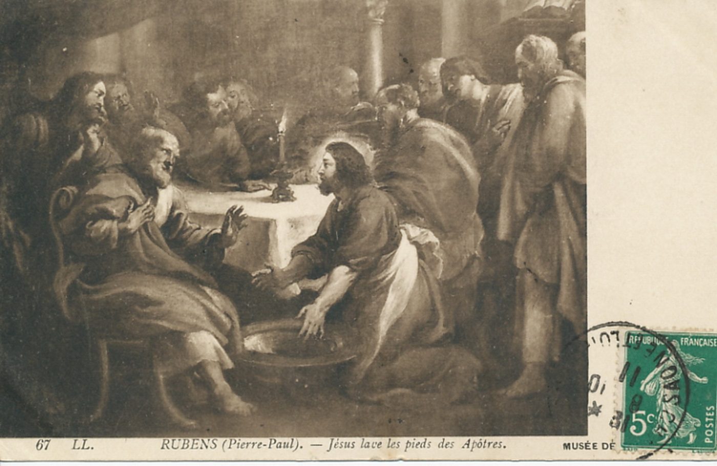 Rubens (Pierre-Paul). Jésus lave les pieds des apôtres.