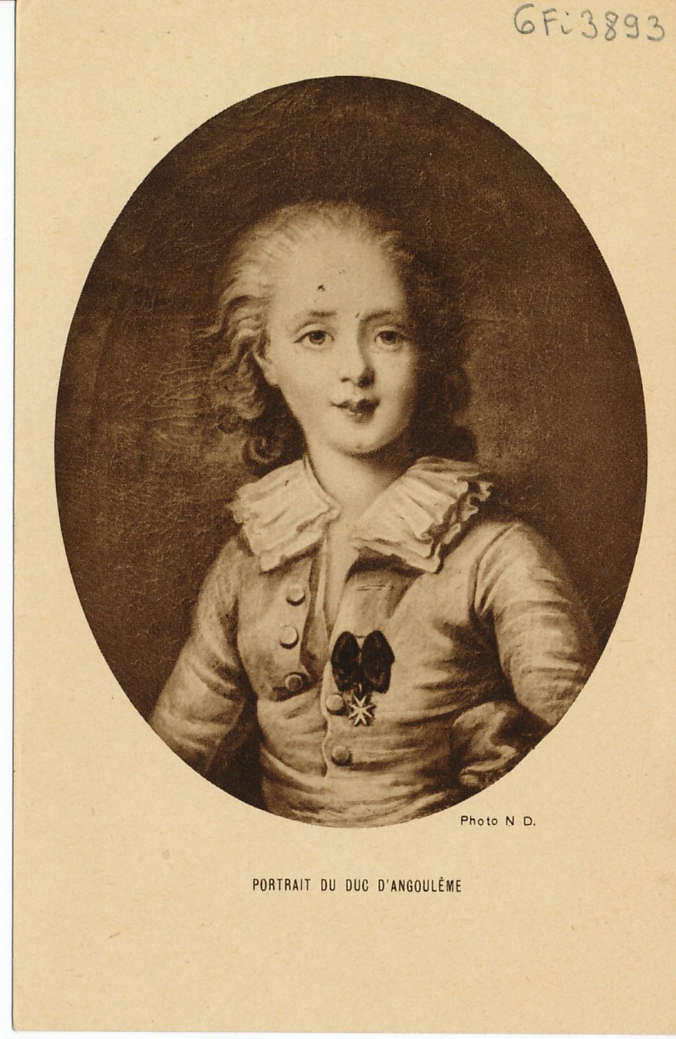 Portrait du duc d'Angoulême.
