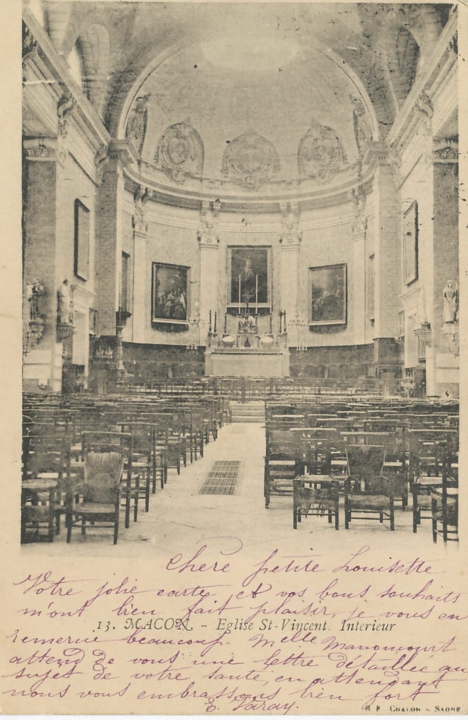 Mâcon. Eglise Saint-Vincent. Intérieur.