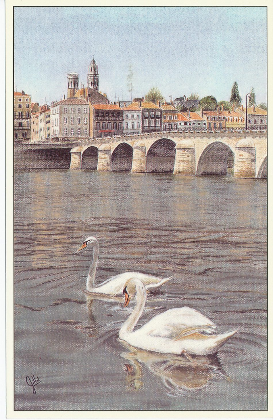 Mâcon. Bourgogne du Sud. La Saône et le pont de Saint-Laurent. Monument classé. Carrefour de l'Europe avec de nombreuses voies de communications. La Saône, A6, A40, RN 6, RN 79. TGV Une étape sur la route des vacances. Gastronomie. Bons vins. Nautisme. Culture. Poésie. Ville natale d'Alphonse de Lamartine. Une des villes les mieux fleuries de France, classée 4 fleurs depuis 1983.