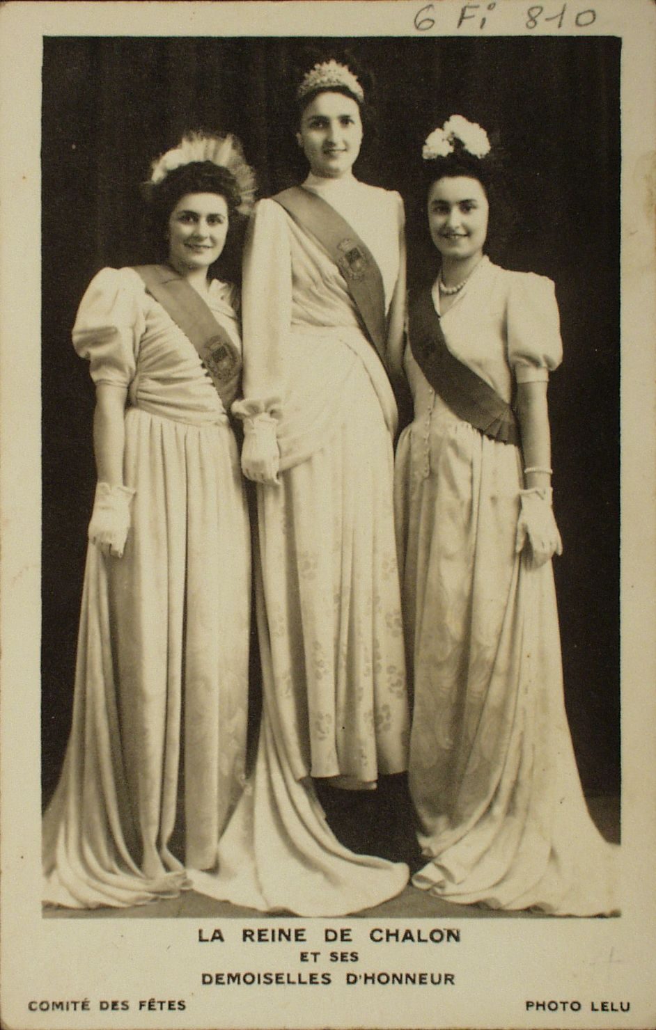 La reine de Chalon et ses demoiselles d'honneur. Comité des fêtes.