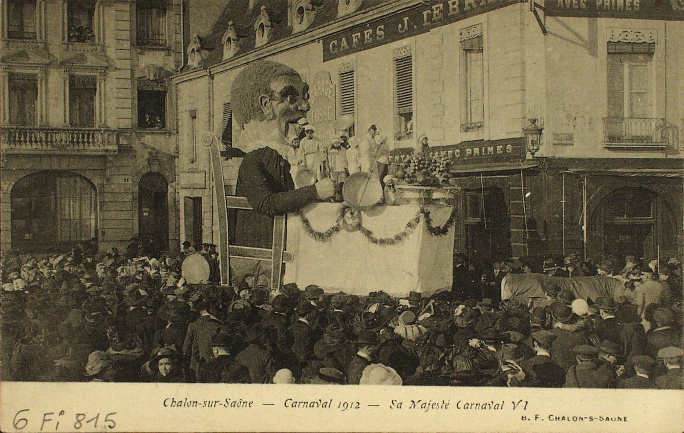 Chalon-sur-Saône. Carnaval 1912. Sa majesté Carnaval VI.