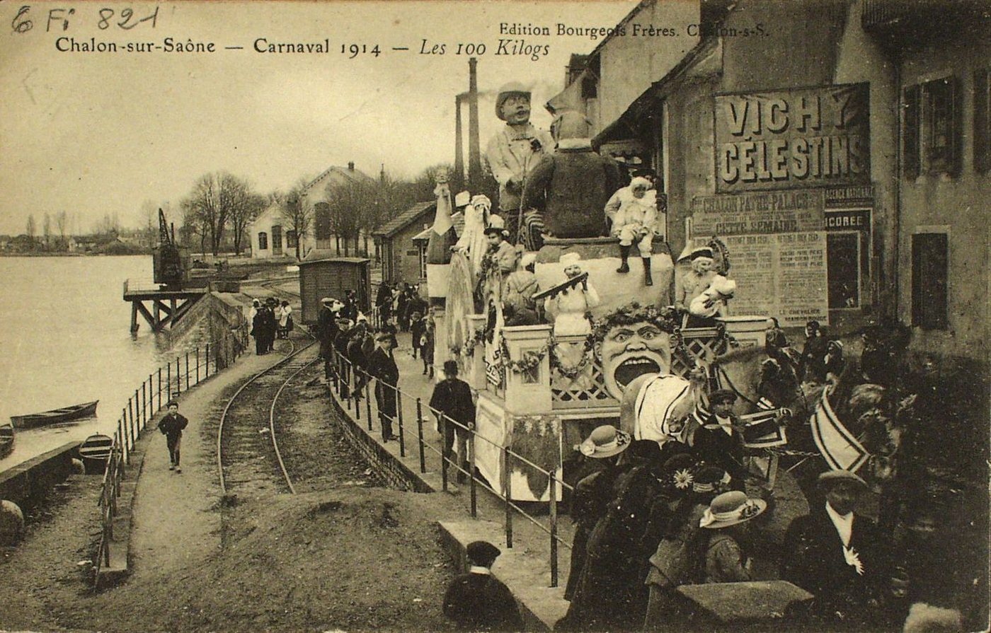 Chalon-sur-Saône. Carnaval 1914. Les 100 kilos.