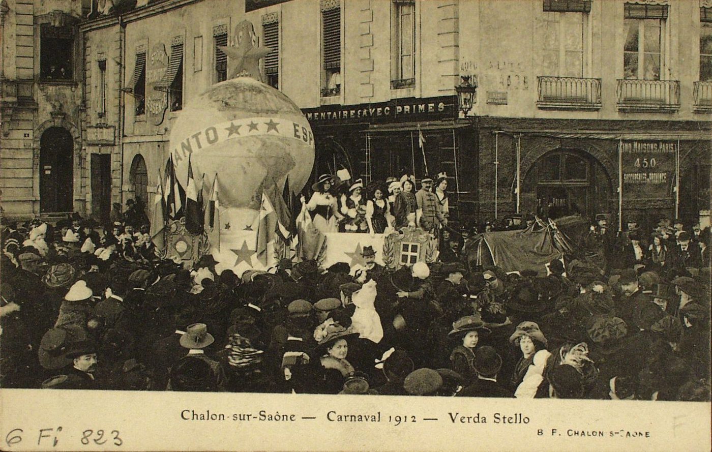 Chalon-sur-Saône. Carnaval 1912. Verda Stello.
