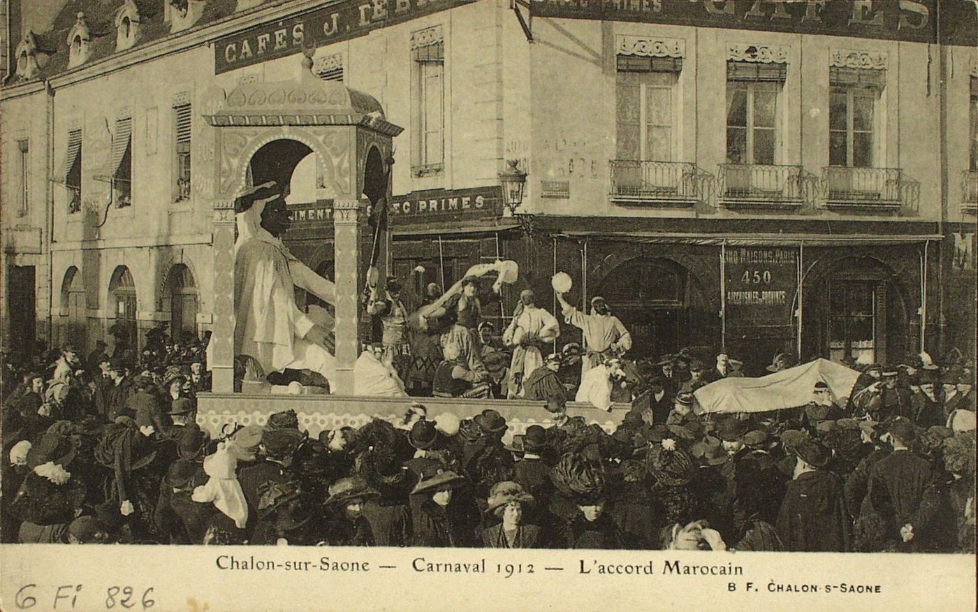 Chalon-sur-Saône. Carnaval 1912. L'accord marocain.