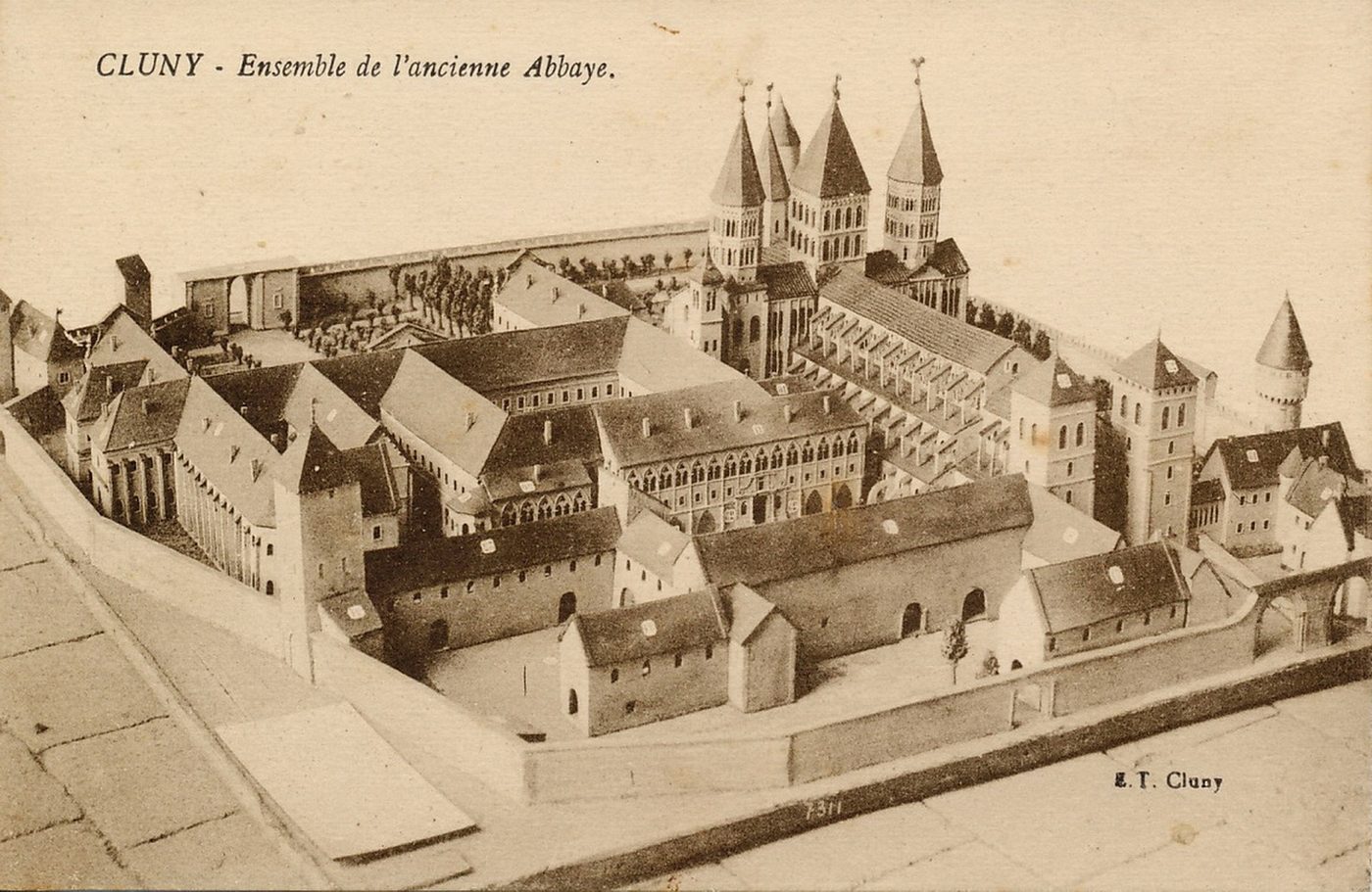 Cluny. Ensemble de l'abbaye.