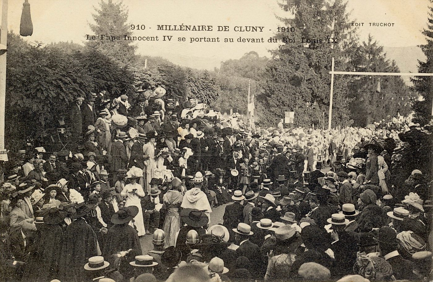 Millénaire de Cluny. 1910.- Le pape Innocent IV se portant au devant du roi Louis IX.
