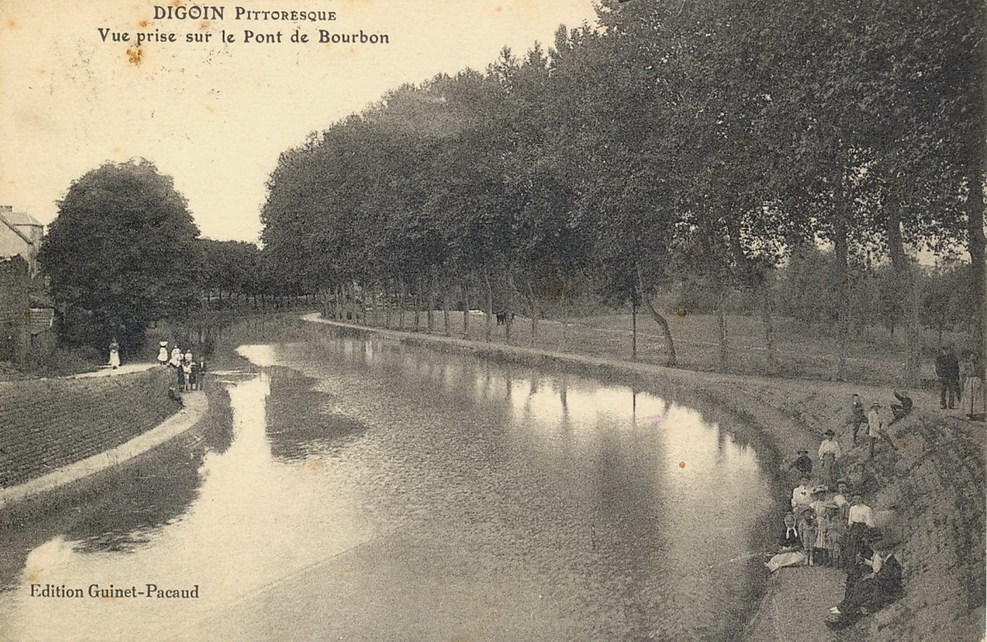 Digoin pittoresque. Vue prise sur le pont de Bourbon.
