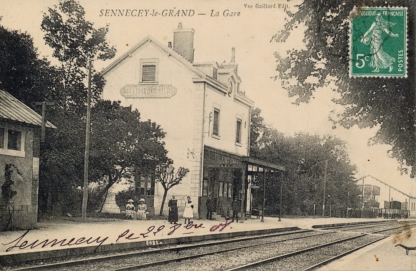 Sennecey-le-Grand. La gare.