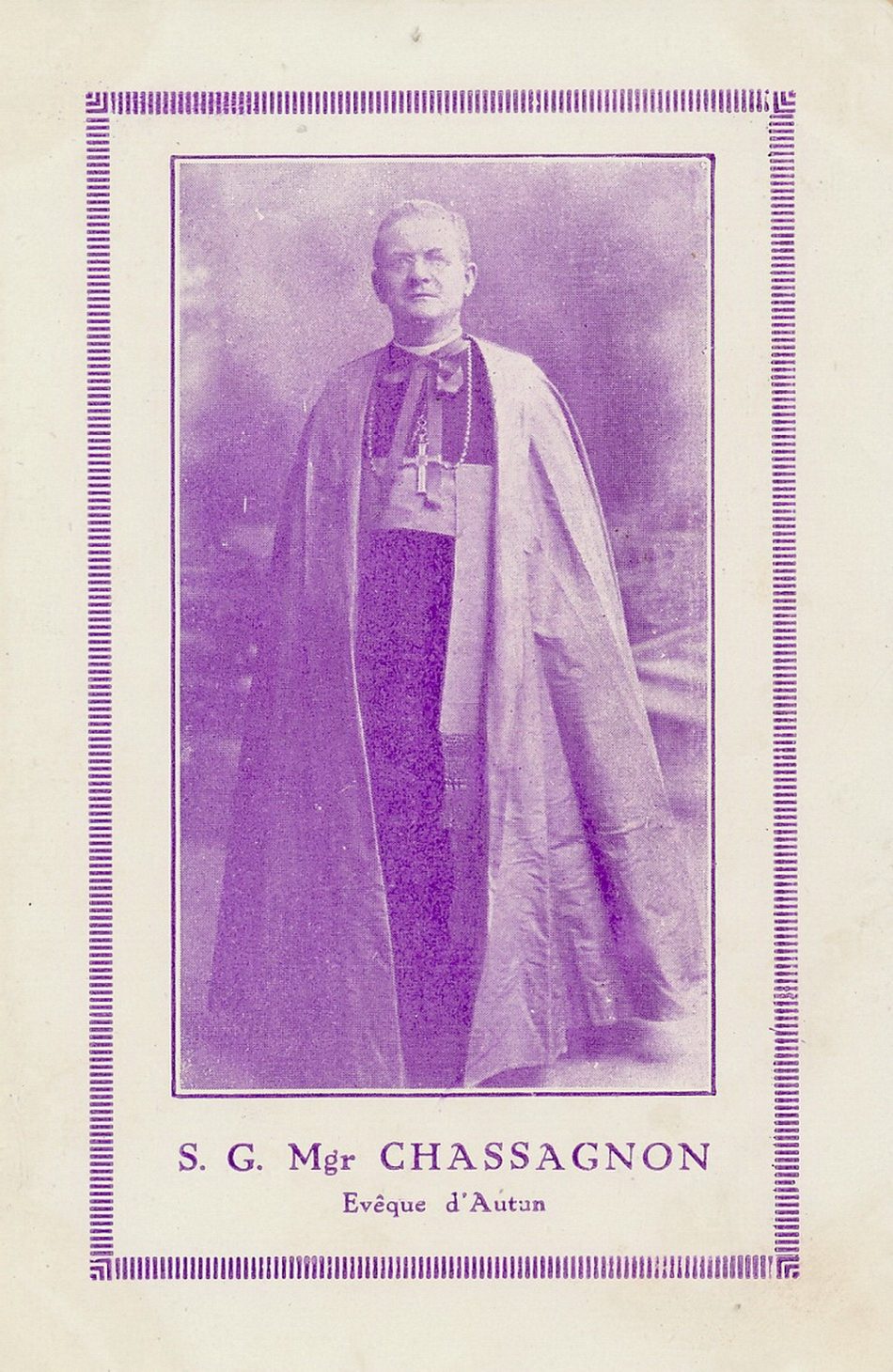 Evêque d'Autun. S.G. Mgr Chassagnon.