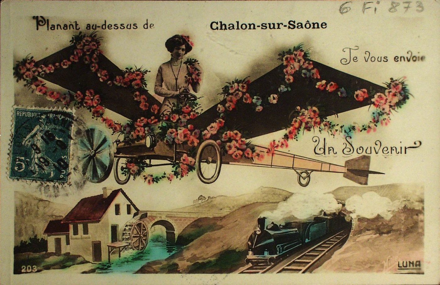 Planant au dessus de Chalon-sur-Saône.