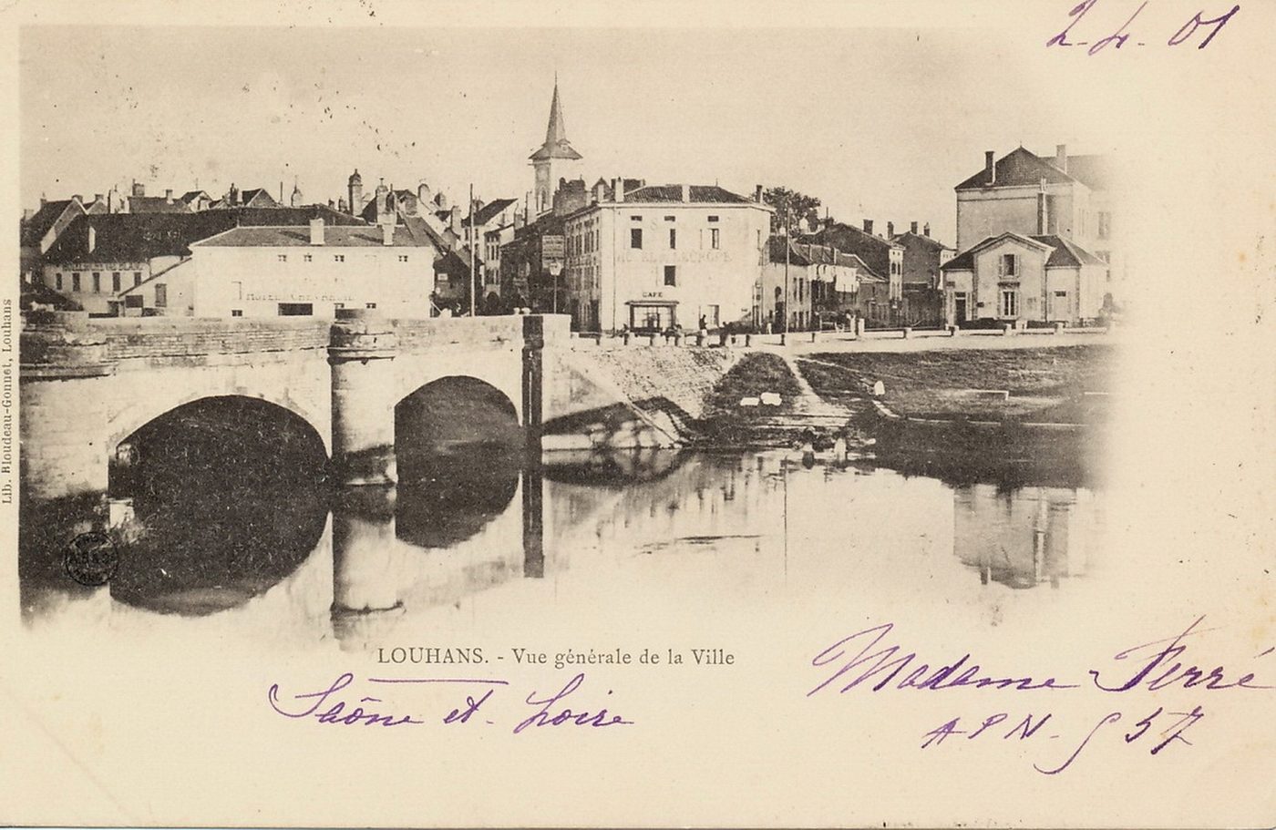 Louhans. Vue générale de la ville.