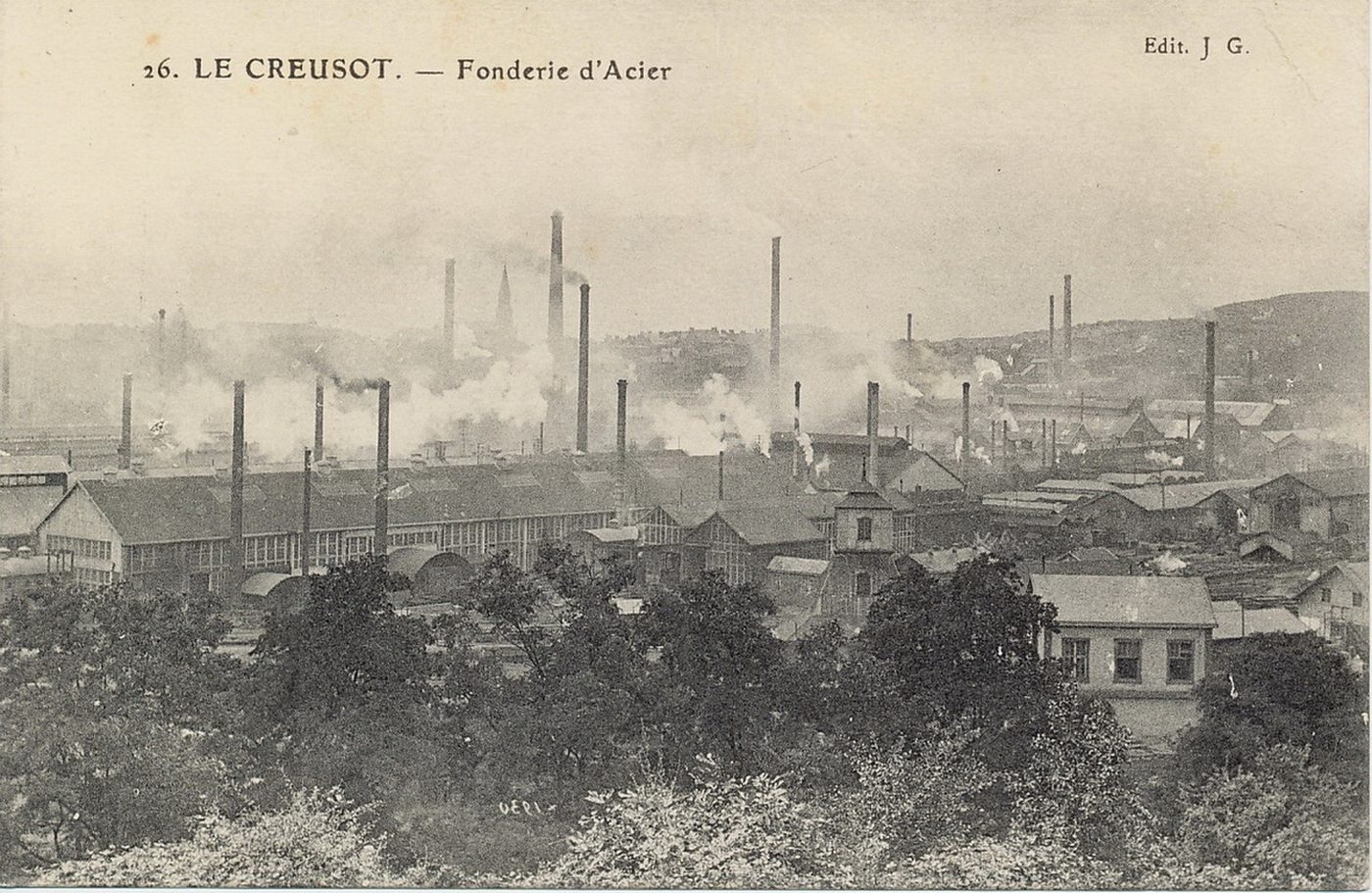 Le Creusot. Fonderies d'acier.