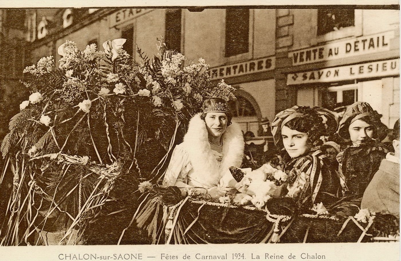 Chalon-sur-Saône. Fêtes de carnaval 1934. La reine de Chalon.