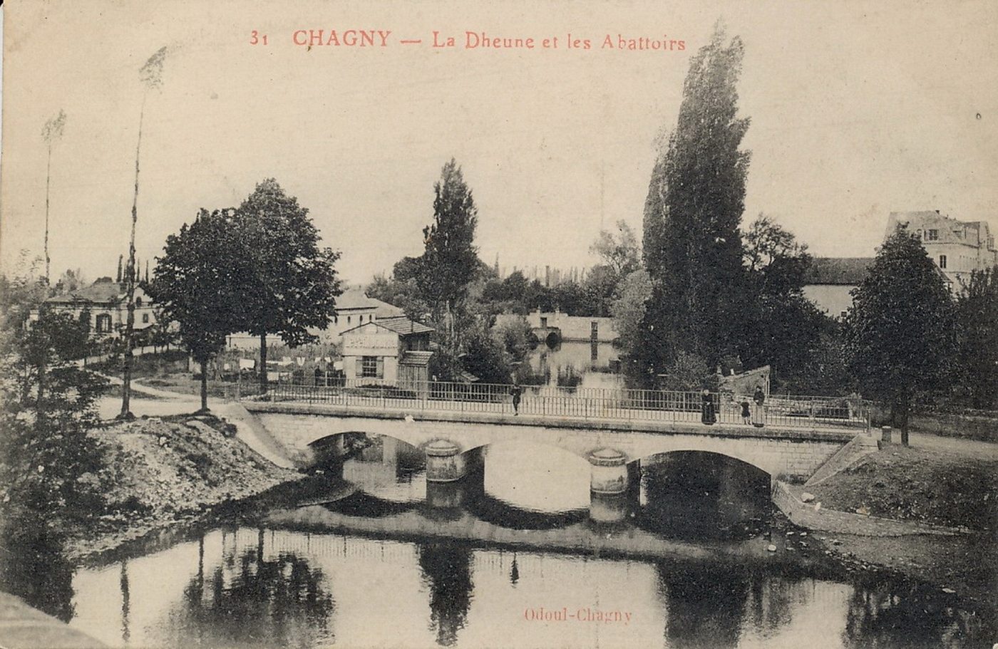 Chagny. La Dheune et les abattoirs.