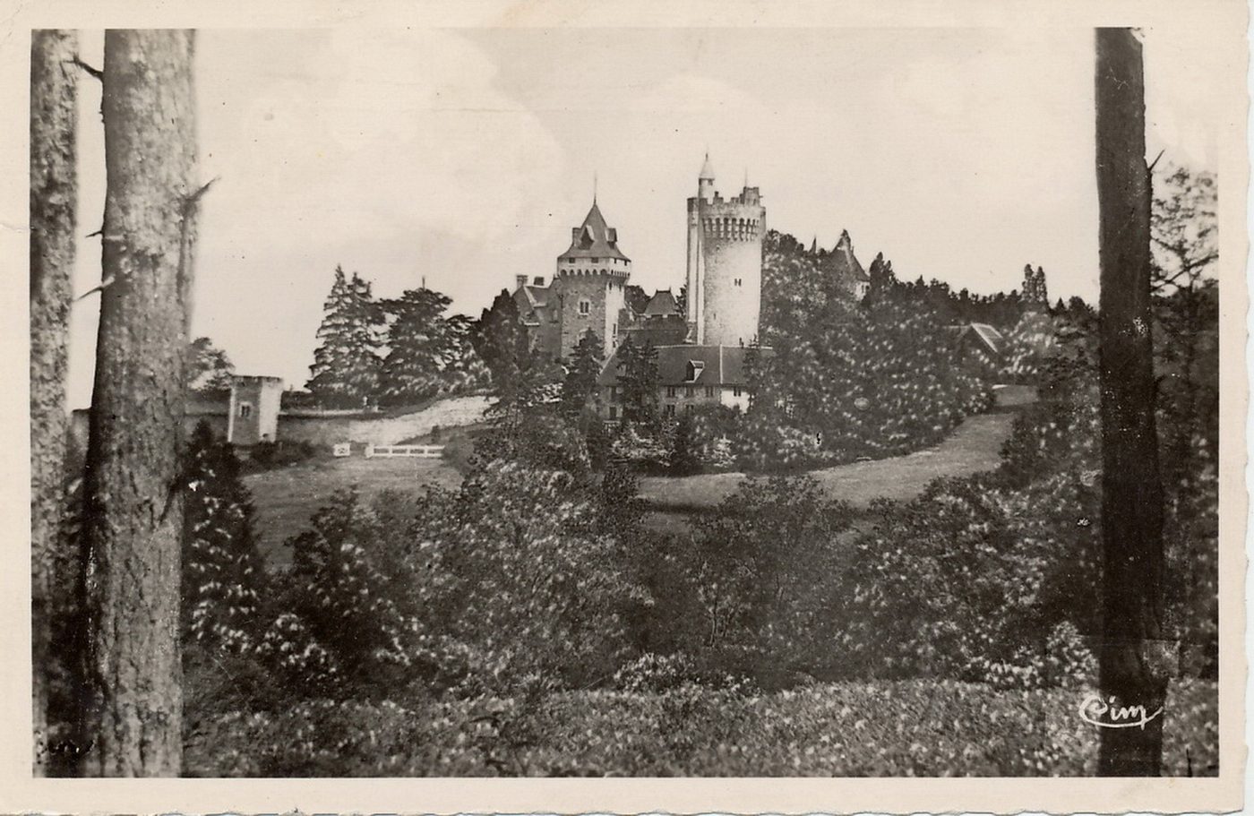 Montceau-les-Mines. Château du Plessis, vu de la forêt.
