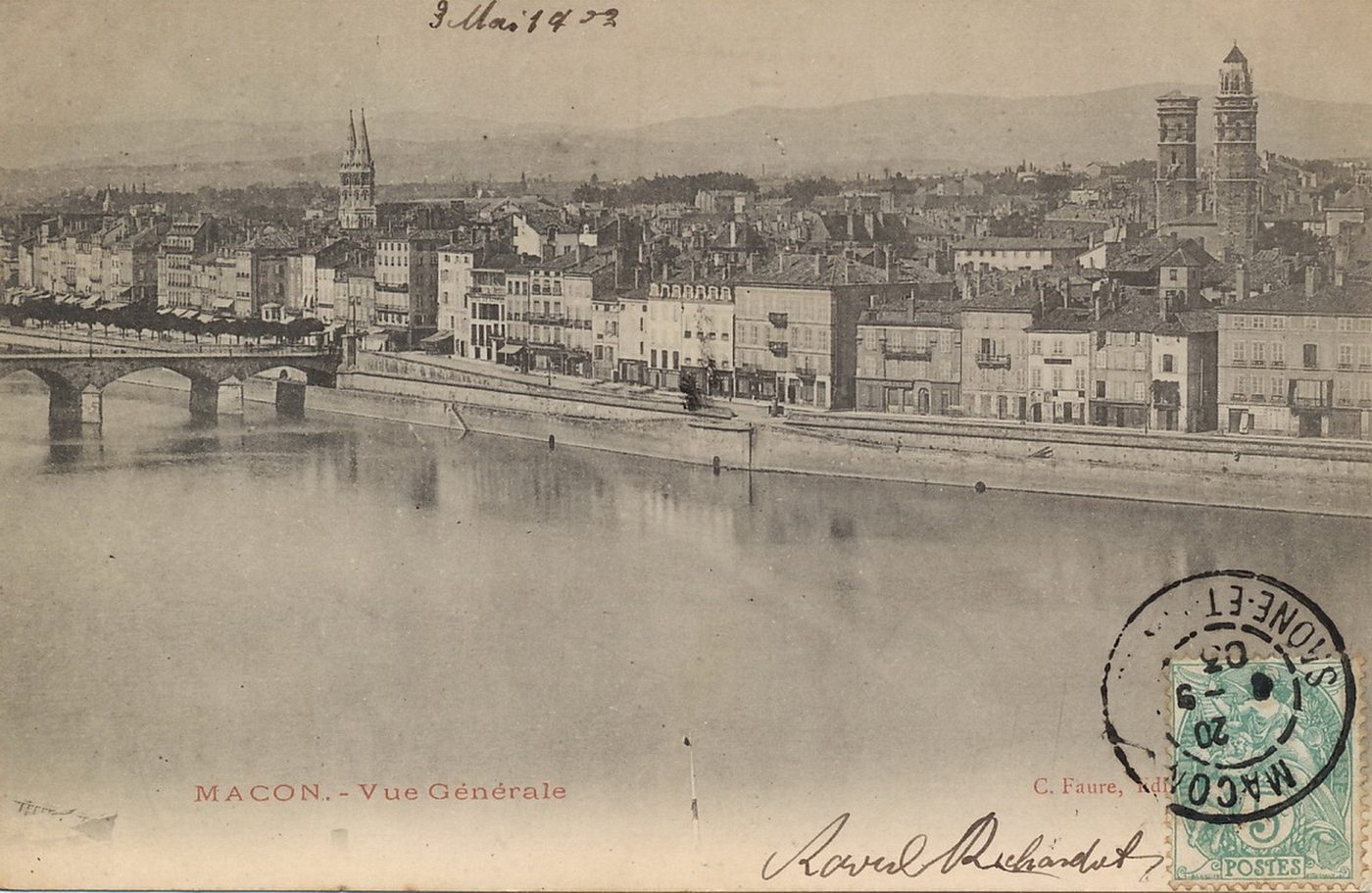 Mâcon. Vue générale.