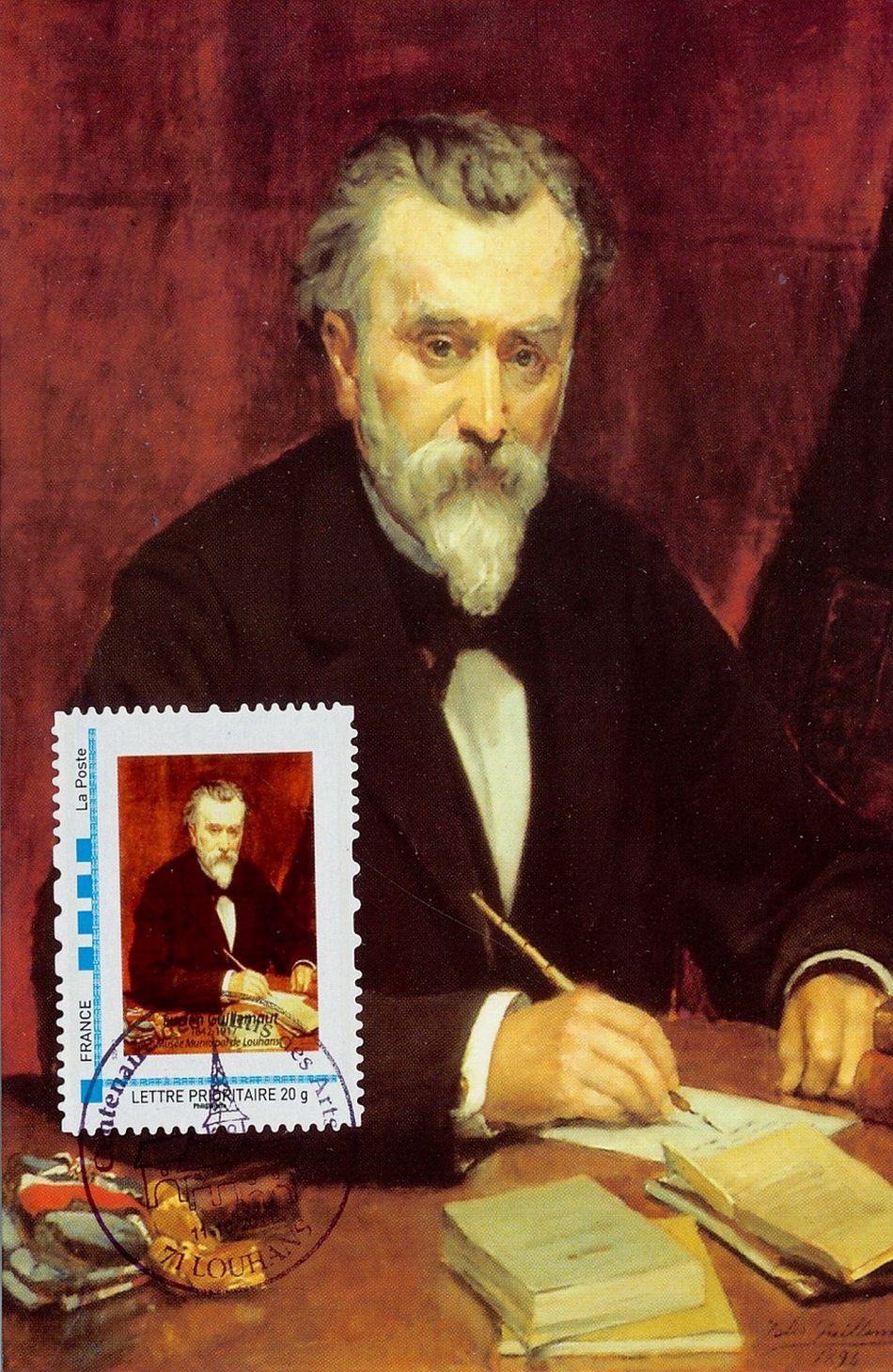 Portrait du sénateur-maire Lucien Guillemaut (1842-1917) par Jules Guillemein (1866-1934), huile sur toile 1894. Collection musée municipale de Louhans.