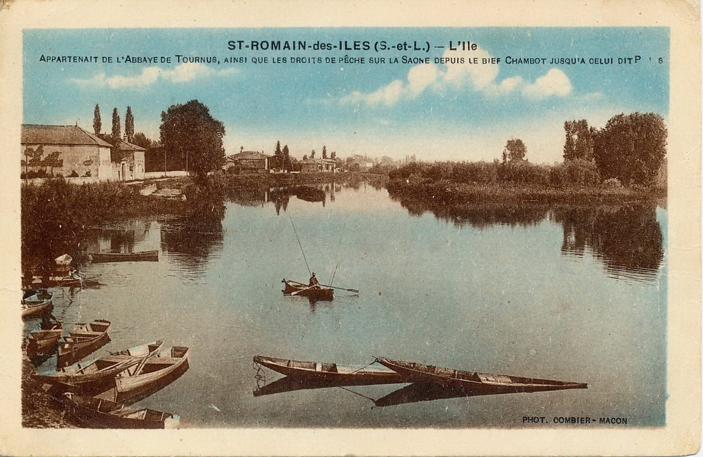 Saint-Romain-des-Iles. L'ile. Appartenait de l'abbaye de Tournus, ainsi que les droits de pêche sur la Saône depuis le bief Chambot jusqu'à celui dit P...s.