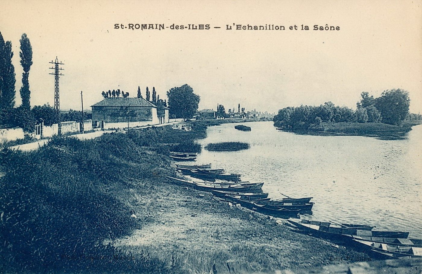 Saint-Romain-des-Iles. L'Echanillon et la Saône.