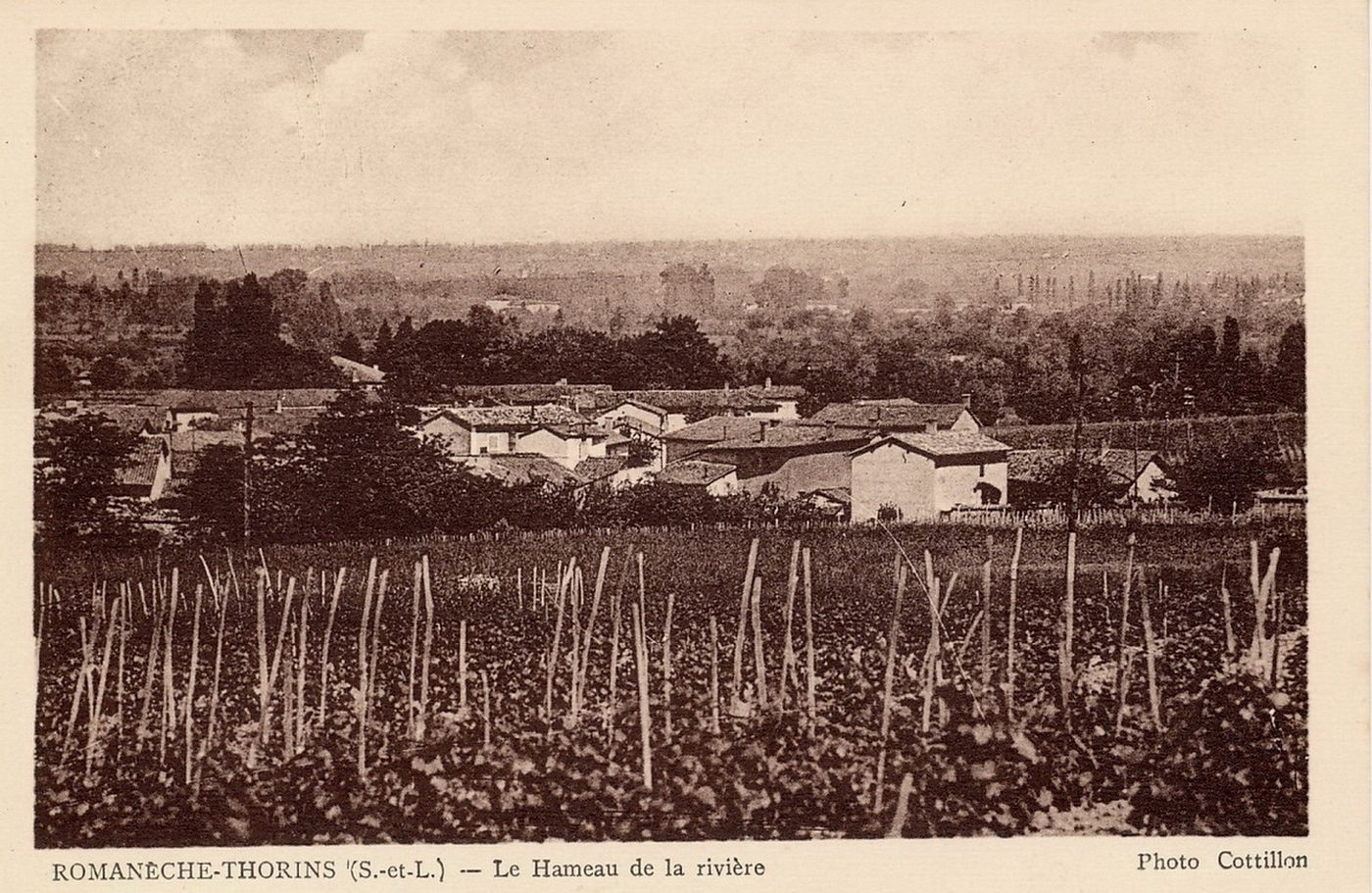 Romanèche-Thorins. Le hameau de la rivière.