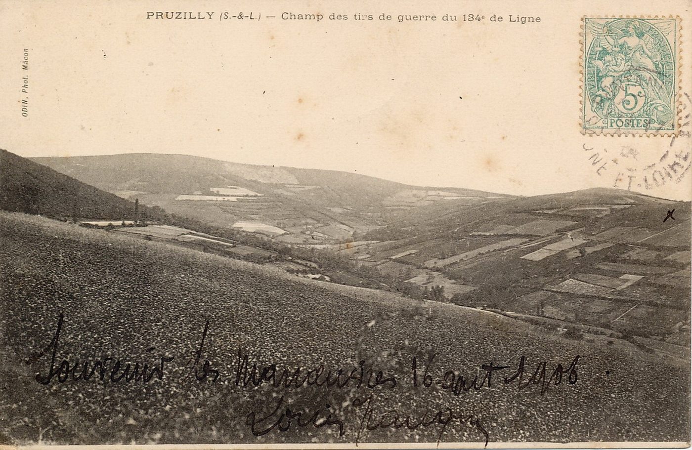 Pruzilly. Champ des tirs de guerre du 134e de ligne.