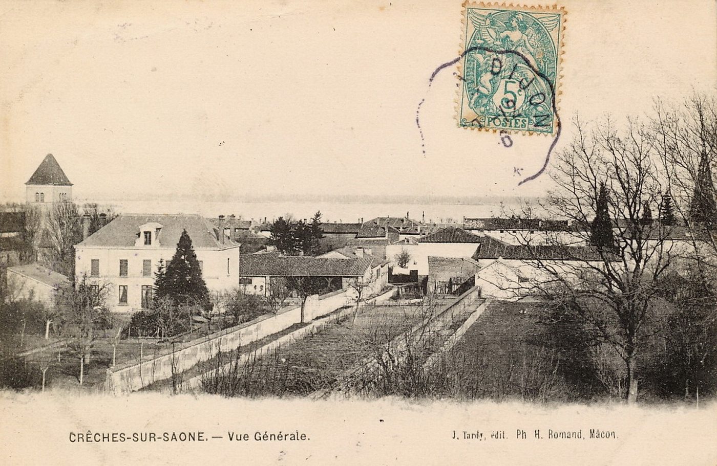 Crêches-sur-Saône. Vue générale.