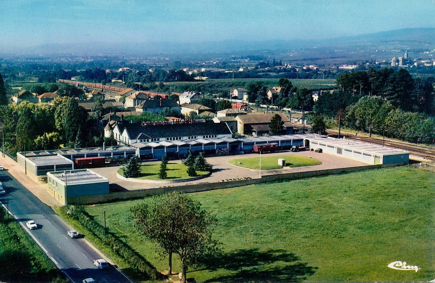 Pontanevaux. Vue aérienne.