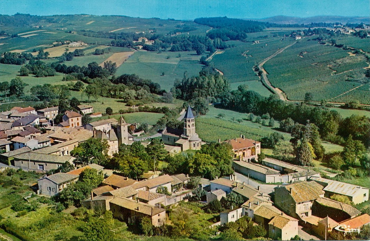 Chânes. Vue générale aérienne.
