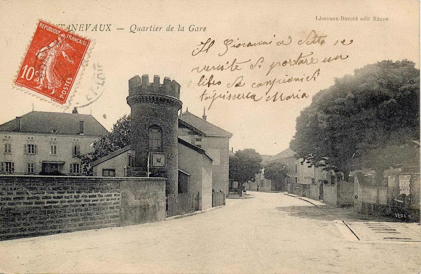 Pontanevaux. Quartier de la gare.