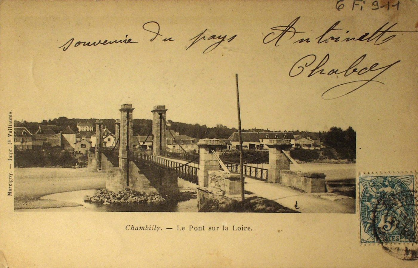 Chambilly. Pont sur la Loire.