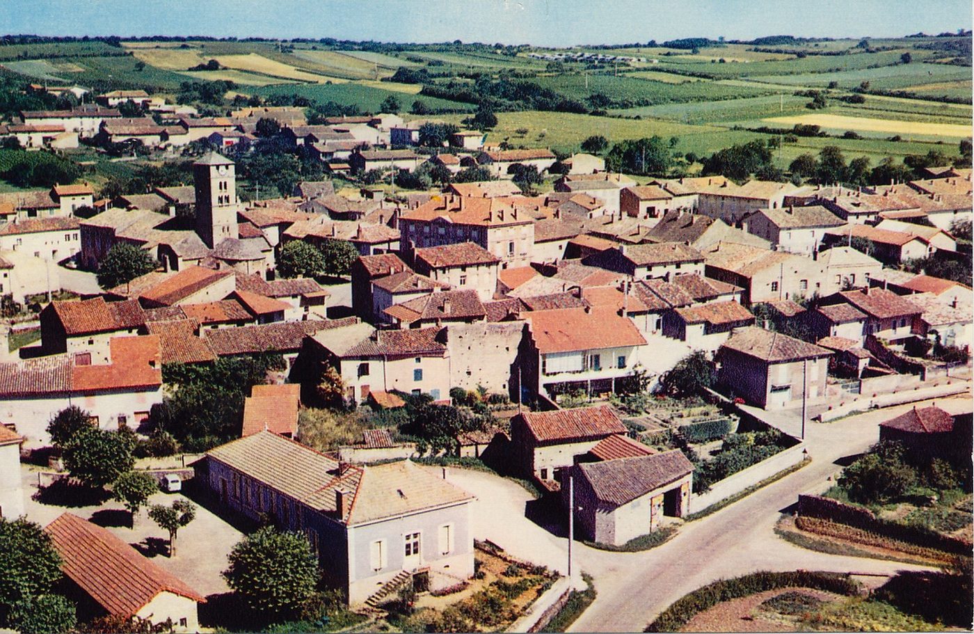 Uchizy. Vue aérienne.