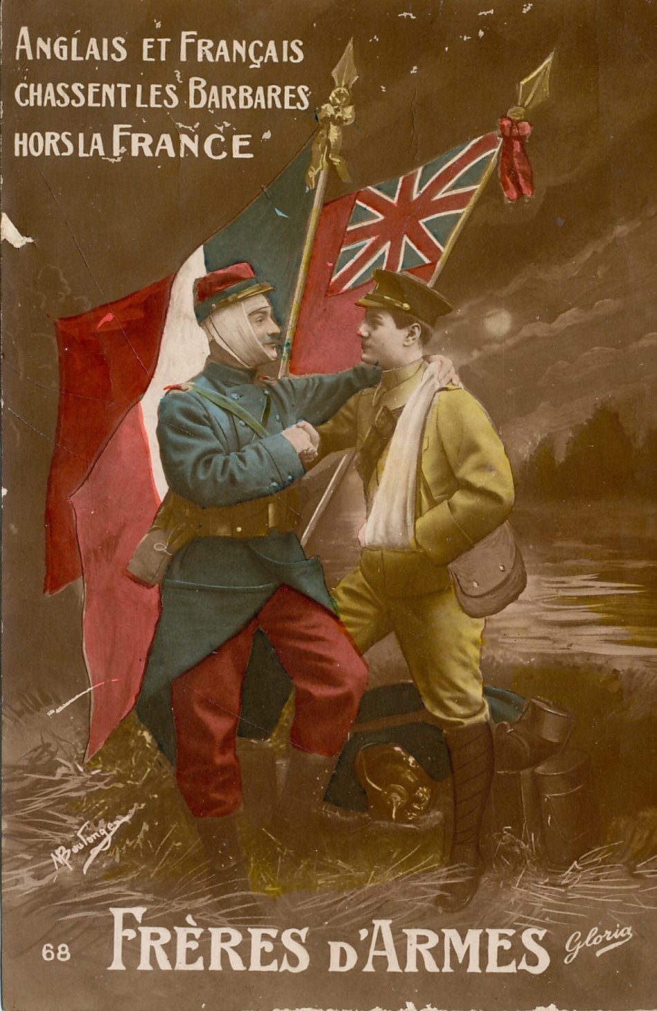 Frères d'armes, n° 68. Anglais et Français chassent les barbares hors la France.