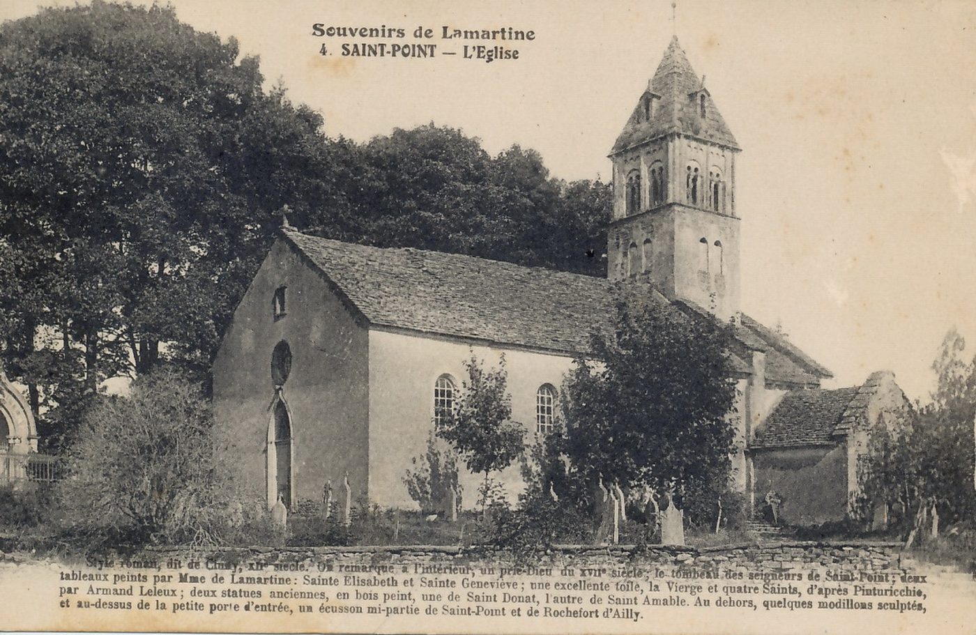 Souvenirs de Lamartine, Saint-Point. L'église.
