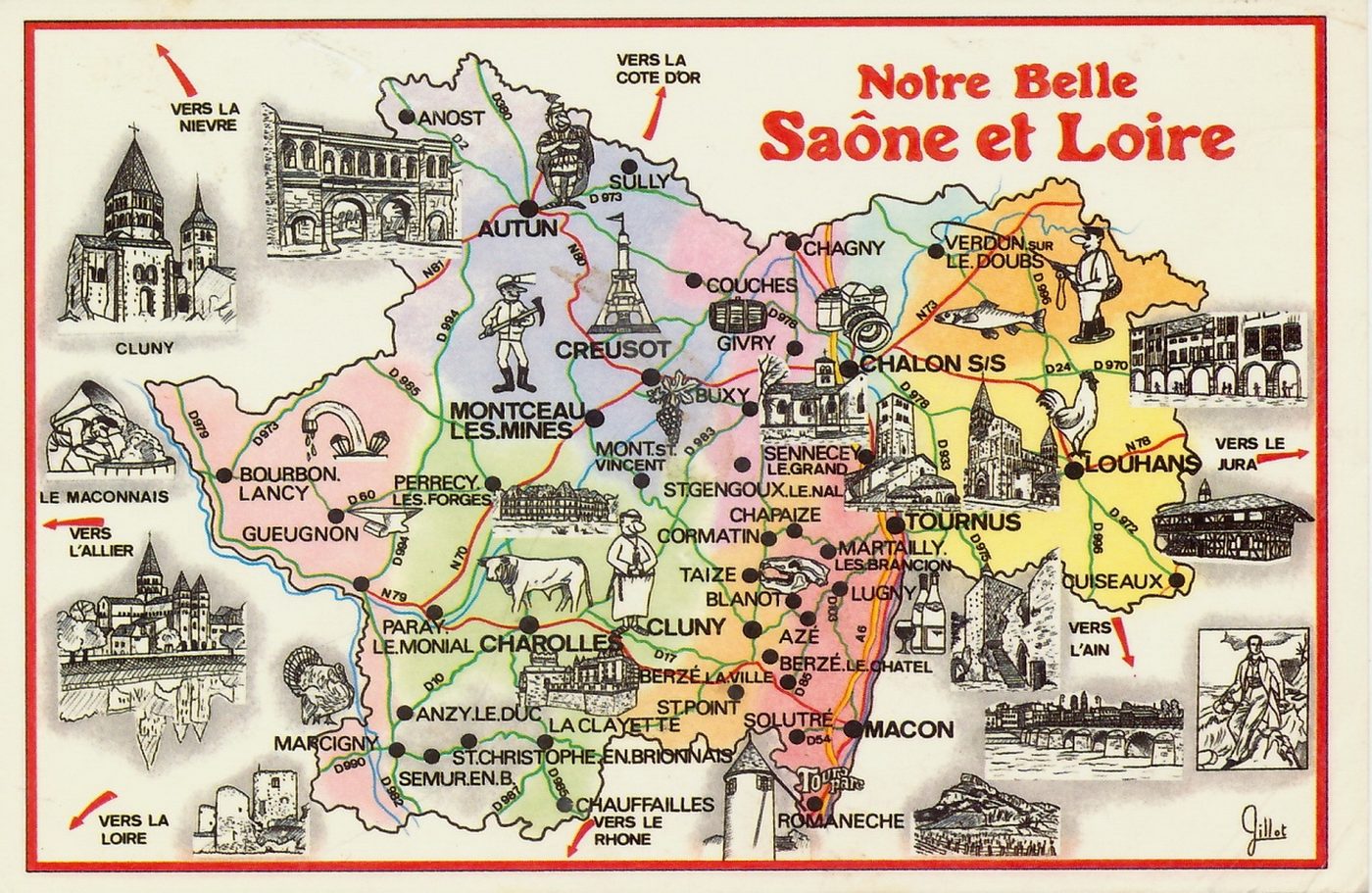 Notre belle Saône-et-Loire ; Bonne route de Saône-et-Loire, Bourgogne du Sud.