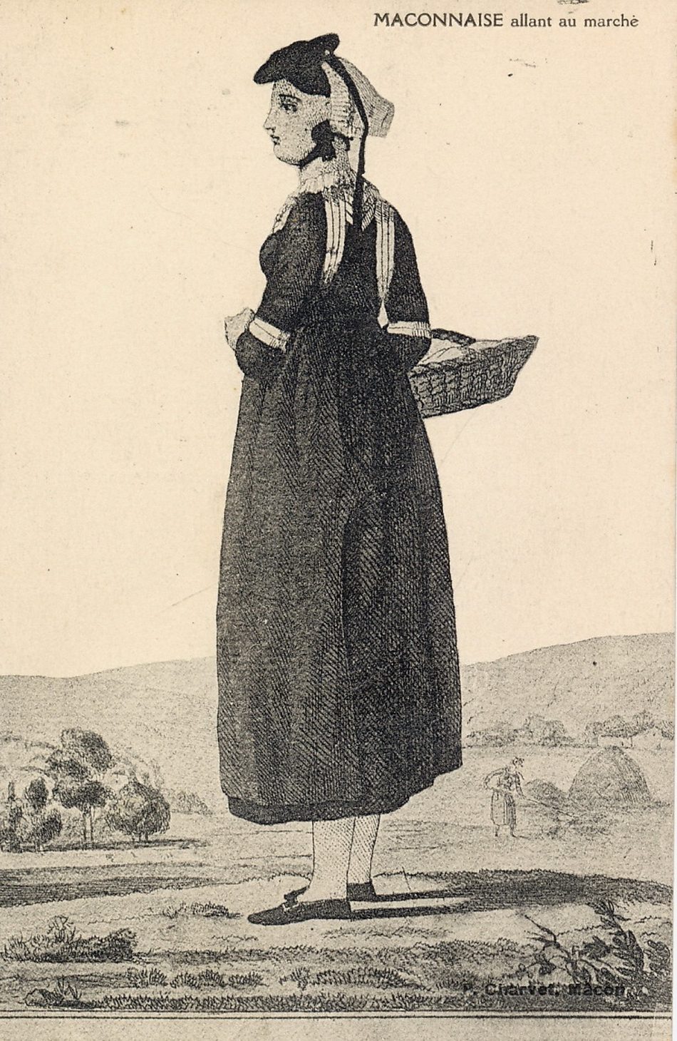 Mâconnaise allant au marché.