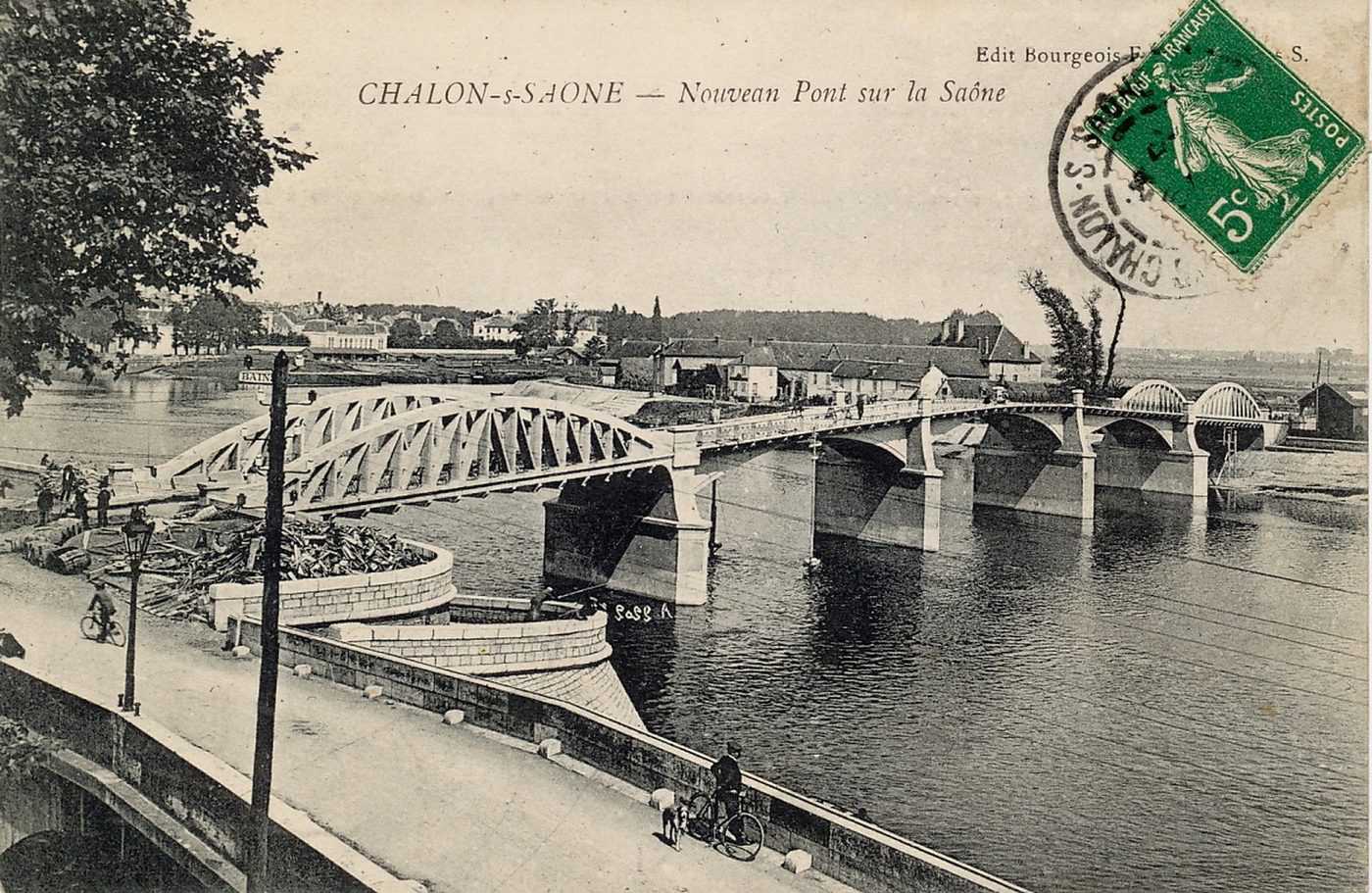Chalon-sur-Saône. Nouveau pont sur la Saône.
