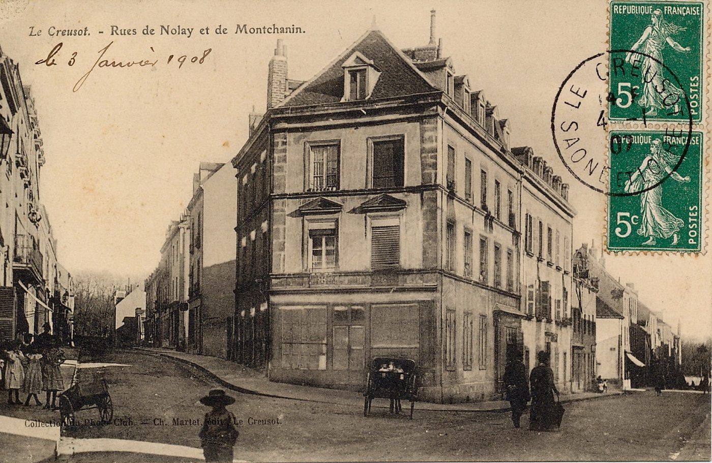 Le Creusot. Rues de Nolay et Montchanin.