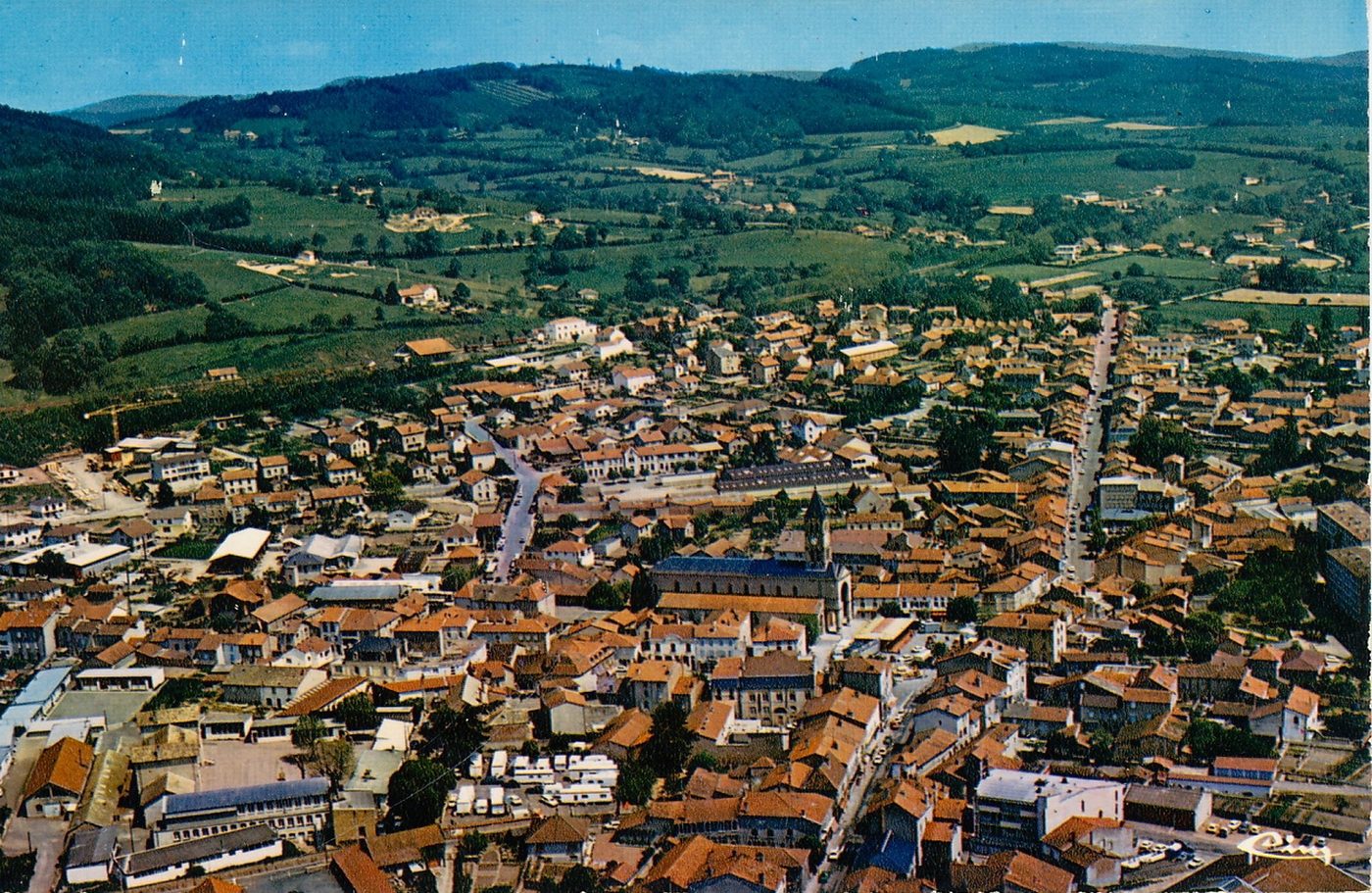 Chauffailles. Vue générale aérienne.