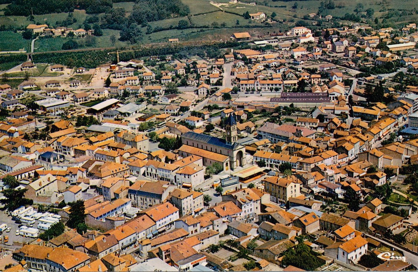 Chauffailles. Vue générale aérienne.
